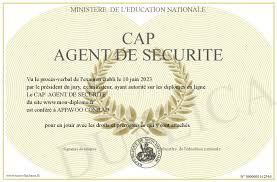 diplome de sécurité