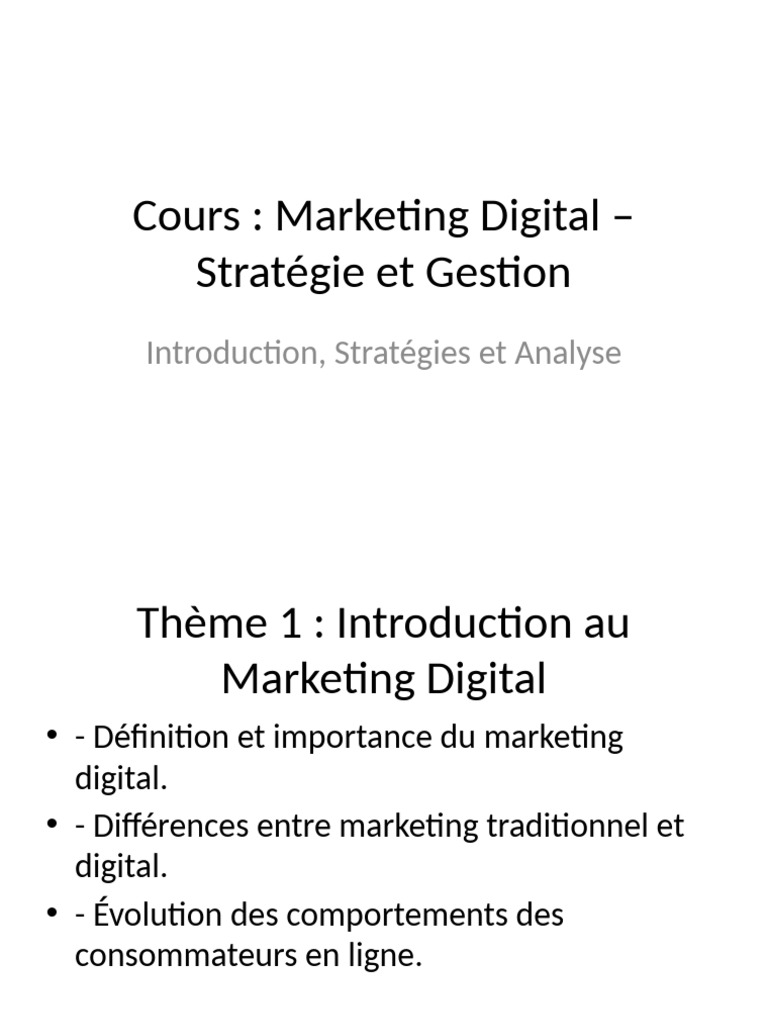 cours de marketing digital en ligne