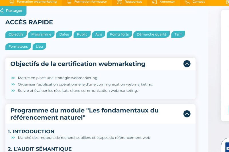 cours webmarketing