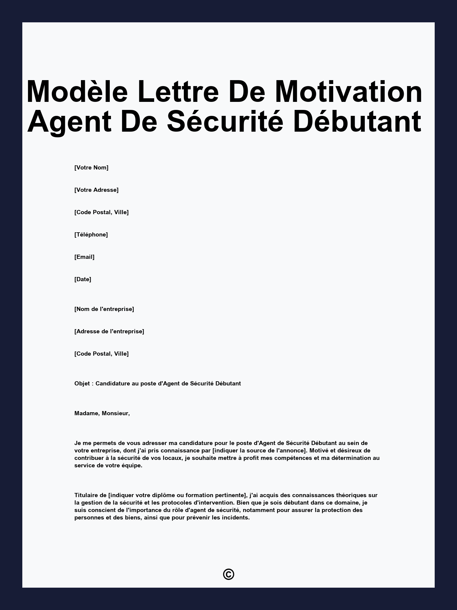 annonce agent de sécurité