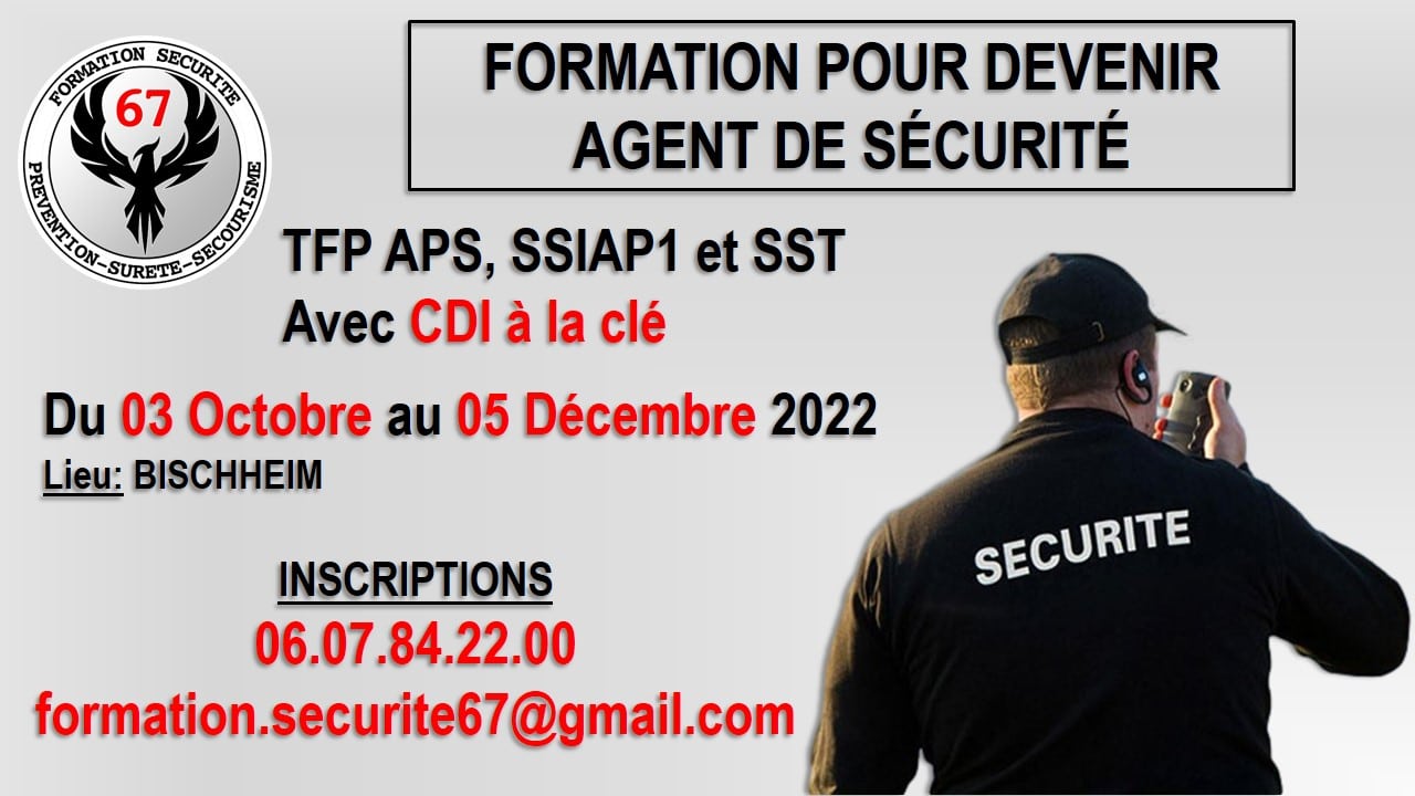 formation agent de securite incendie pole emploi